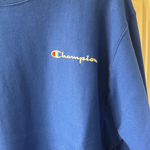 Mens Champion Crewneck Sweatshirt, Size Medium, Blue - Picture 2 of 4